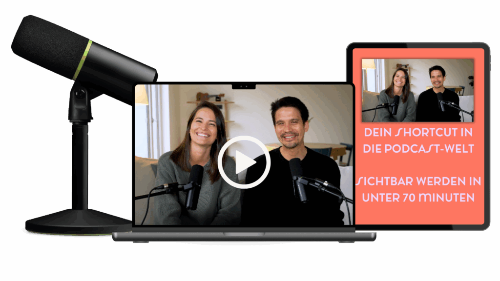 Podcast Launch in 70 Minuten. Wie du noch heute deinen Podcast starten kannst. Alles, was du dafür brauchst. Technik, Schnittprogramm, AI Tools für die Planung, Podcast Hostung usw.